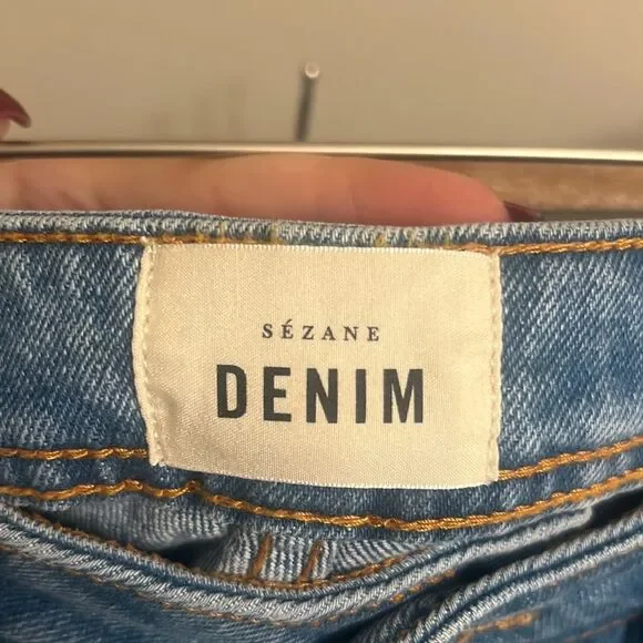 ✨Sezane Slim Parfait Sz 38/US 6 Jeans In Light Blue Wash✨ - Picture 7 of 10